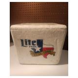 Vintage Lite Beer Styrofoam Cooler