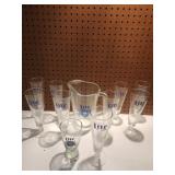 Lite Beer Glass and Pitcher Gift Set
