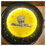 19" Miller Time Clock Neon *READ NOTICE*