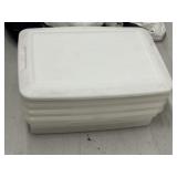(4) Plastic Container For Storage with lids