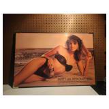 Pretty Girl With Draft Beer Poster