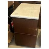 16'x18.5'x 27'  Wooden Two drawer filing cabinet