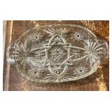 Vtg  Anchor Hocking Prescut Glass Star Of David
