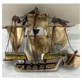 Hand Painted Wooden Model Of Santa Maria