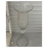 27ï¿½ Tall Glass Pedestal Hurricane Vase or Trumpet