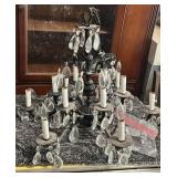 VTG Girandole wrought iron Candelabra 30' tall