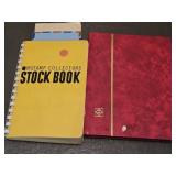 Stamp Collector's Stock Book & Stamp Book w/Stamps