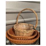 (3) Assorted Wicker Baskets