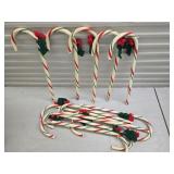 (12) Vintage Christmas Candy Canes Yard Decor