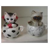 (2) Kitten Figurines