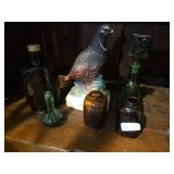 Decanters. Snuff Jars & Vase