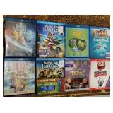 (8) Children's Movies on Blue Ray and DVD