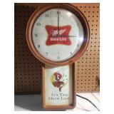 Miller High Life Light up Clock *needs bulb*