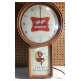 Miller High Life Light up Clock 21x12
