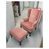 Armchair and ottoman.