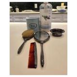 Old Vanity Set, Lotion & Jewelry Cleaner