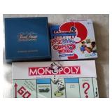 Monopoly, Trivial Pursuit, Guess Who?