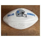 Signed Dallas Cowboys collectible football