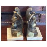 Vtg Americana Cast Brass Bookends