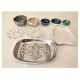 Wilton Armetale Bread Serving Tray. (2) Glass