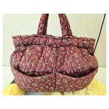 Quilted Sewing Bag w/Unfinished Piece, Knitting