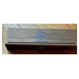 Wooden Box Engraved with 'Blackfeet Indian'