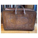 Vtg Talon Mexican artisanal design briefcase is a