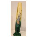 16' Vintage Herner Glas Hand-painted Vase