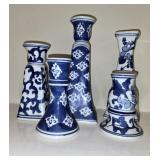 Set of Vintage Silvestri Cobalt Blue and White