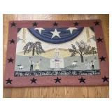 39.5'x28.5' Embroidered Handcrafted Patriotic
