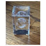 Collectible 3D laser etched glass paperweight