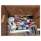 Box of Kitchen Utensils & Tools