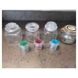 Different Glass Jars w/Lids