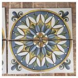 (4) Vita 8' x 8' Sole Floral Sun Pattern