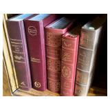 A Collection of  Hardcover Leather Backed  Books