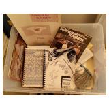 Bin Filled w/Knitting & Needlepoint Books