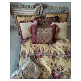 Yellow & Red Floral Decorative Bedroom Set 1