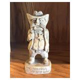 Hand Carved Wood Caricature figurine titled 'The