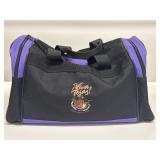 'Viva Tejas!' embroidery black and purple duffel
