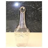 Antique French Silver and Crystal Decanter,
