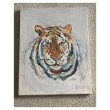 14'x 18' Signed Canvas of a Tigerï¿½s Head