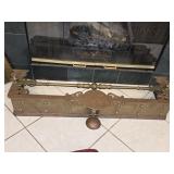 Antique Brass Fireplace Fender