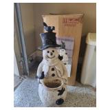 Sammie the Summertime Snowman Resin Bird Feeder