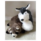 Raccoon & Wolf Hand Puppets