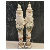 (2) Santa Tapered Candle Sticks