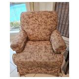 35x40x36 Toile Bird and Branch Design Arm Chair