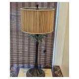 Solid Brass Lamp w/Palm Tree Base and a