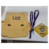 LSU Tigers messenger bag 12'x16', lanyards, and a