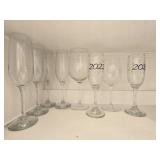 Champagne Flutes & (2) Wine Glasses