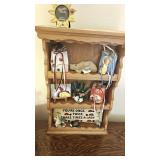 Small Wooden Shelf w/Decor 20x13x4